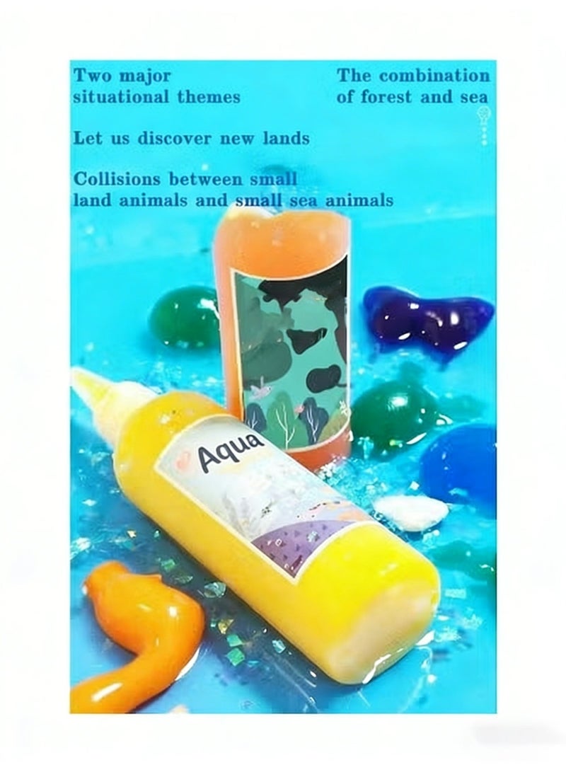 Aqua Children's Magic Water Elf Beads Toys Set Diy Crafts, Magic Water Spirit Water Baby Puzzle Magic DIY Gel Art Craft Handmade Set Water Painting, Creative Activities for Kids and Children Age 3+ (Ocean) - Image 5